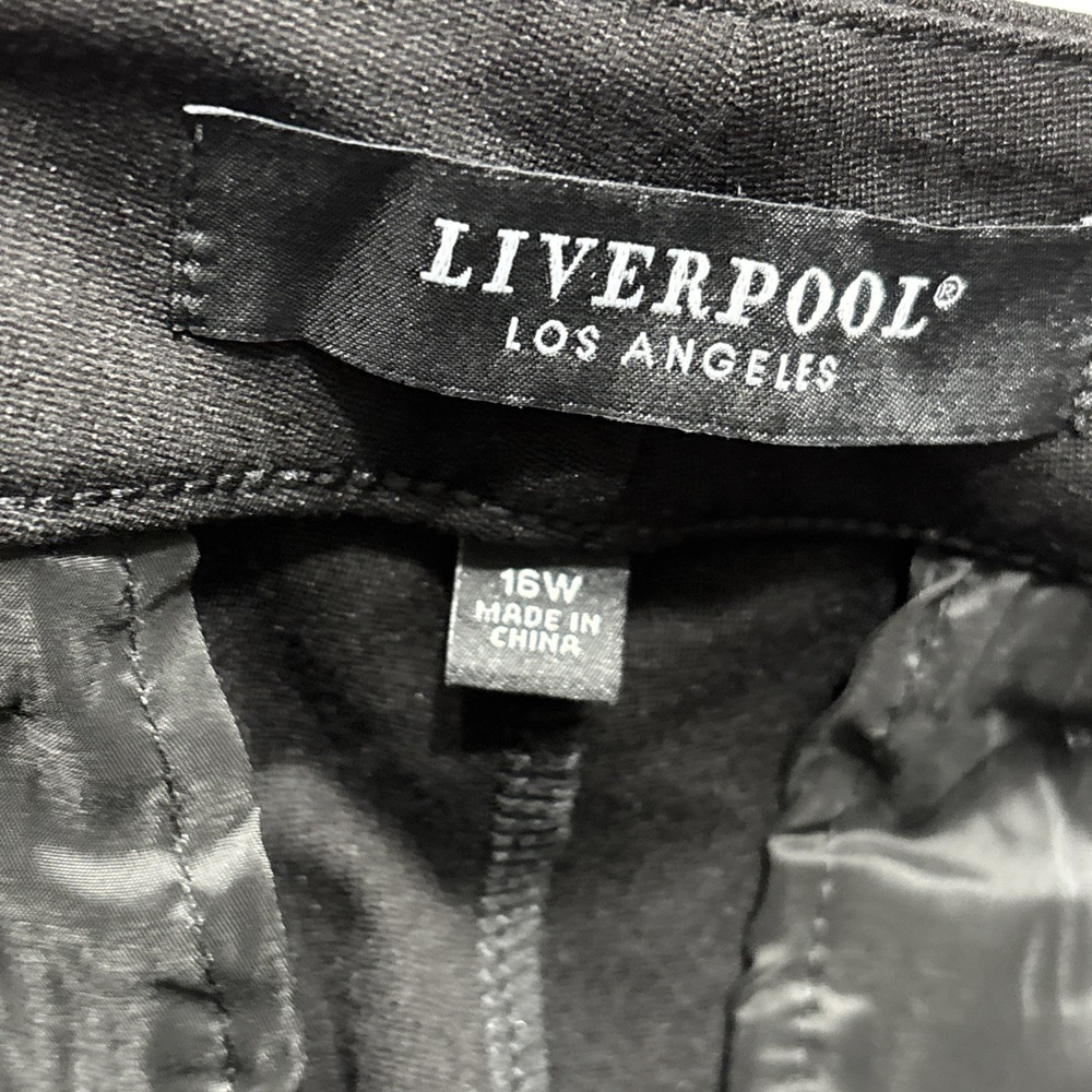 Liverpool Los Angeles Kelsey Trouser Pants Sz 16W Black Stretch Career - Picture 7 of 15